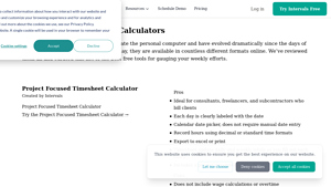 Screenshot of The 10 Best Time Card and Timesheet Calculators - Intervals