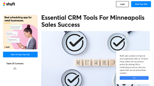 Screenshot of Essential CRM Tools For Minneapolis Sales Success - myshyft.com