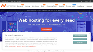 Screenshot of Web Hosting - Your Path to the Perfect Hosting Plan - Namecheap