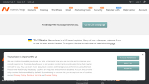 Screenshot of Fast Affordable WordPress Hosting - Try for Free - Namecheap