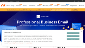 Screenshot of Professional Business Email Solution for Your Domain - Namecheap