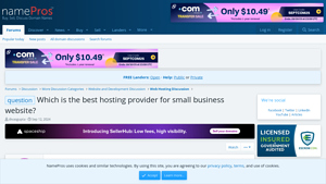 Screenshot of Which is the best hosting provider for small business website?