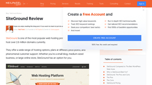 Screenshot of SiteGround Review: A Top Web Hosting Provider - Neil Patel