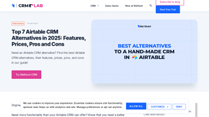 Screenshot of Top 7 Airtable CRM Alternatives in 2025 | NetHunt