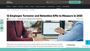 Screenshot of 12 Employee Turnover and Retention KPIs to Measure in 2025