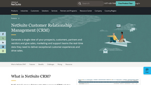 Screenshot of NetSuite Customer Relationship Management (CRM)