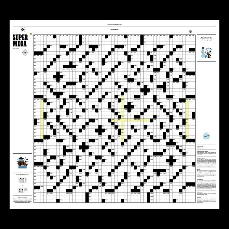 Featured image for new york crossword puzzle answers - 2023 Puzzle Mania Super Mega Crossword ...
