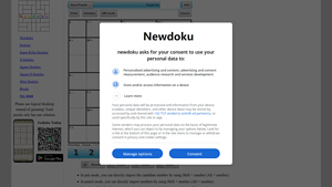 Screenshot of Web Newdoku - Free Kendoku & KenKen Puzzles to Play Online