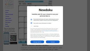 Screenshot of Web Newdoku - Free Kendoku & KenKen Puzzles to Play Online