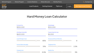 Screenshot of Hard Money Loan Calculator - Quickly Estimate House Flipping Costs