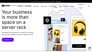 Screenshot of Rackspace Hosting | Compare Nexcess Magento