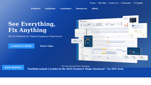 Screenshot of Nexthink: Digital Employee Experience Management Software