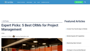 Screenshot of Expert Picks: 5 Best CRMs for Project Management - Nimble Blog