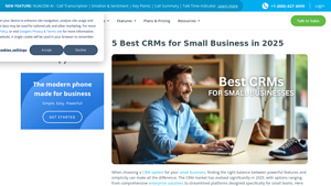 Screenshot of 5 Best CRMs for Small Business in 2025 - Nuacom