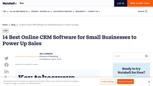 Screenshot of The Top 14 CRM Software Systems for Small Businesses | Nutshell