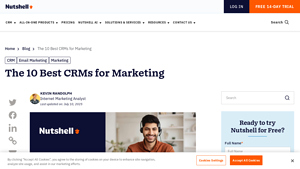 Screenshot of Compare the 10 Best CRMs for Marketing - Nutshell CRM