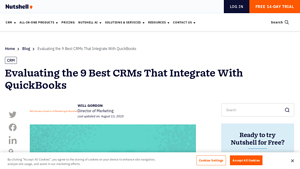 Screenshot of Evaluating the 9 Best CRMs That Integrate With QuickBooks