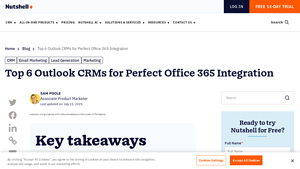 Screenshot of 6 Best Outlook CRM Systems for Seamless Office 365 Integration