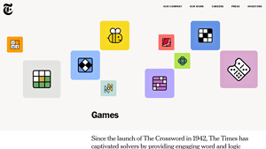 Screenshot of Games | The New York Times Company