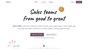 Screenshot of The #1 Open Source CRM Software | Odoo
