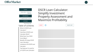 Screenshot of DSCR Loan Calculator: Simplify Property Investment Assessment
