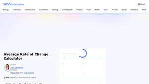 Screenshot of Average Rate of Change Calculator