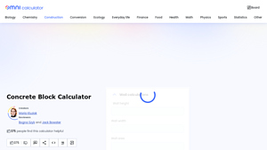 Screenshot of Concrete Block Calculator