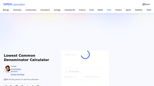 Screenshot of Lowest Common Denominator Calculator