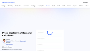 Screenshot of Price Elasticity of Demand Calculator