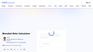 Screenshot of Blended Rate Calculator - Omni Calculator