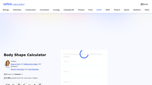 Screenshot of Body Shape Calculator | Find Your Body Type - Omni Calculator