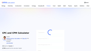 Screenshot of CPC and CPM Calculator - Omni Calculator