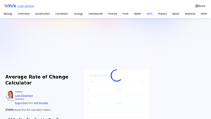 Screenshot of Average Rate of Change Calculator