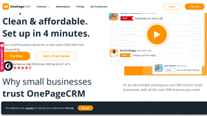 Screenshot of OnePageCRM | Simple & Easy-to-Use CRM for Small Business