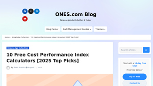 Screenshot of 10 Free Cost Performance Index Calculators [2025 Top Picks]