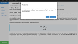 Screenshot of Linear Optimization