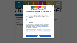 Screenshot of Free Daily Printable Crossword Puzzles - OnlineCrosswords.net