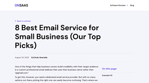 Screenshot of 8 Best Email Service for Small Business (Our Top Picks)