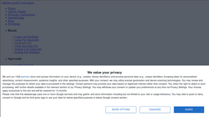 Screenshot of Covered Call Calculator