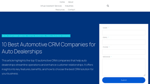 Screenshot of 10 Best Automotive CRM Companies for Auto Dealerships - Ossisto