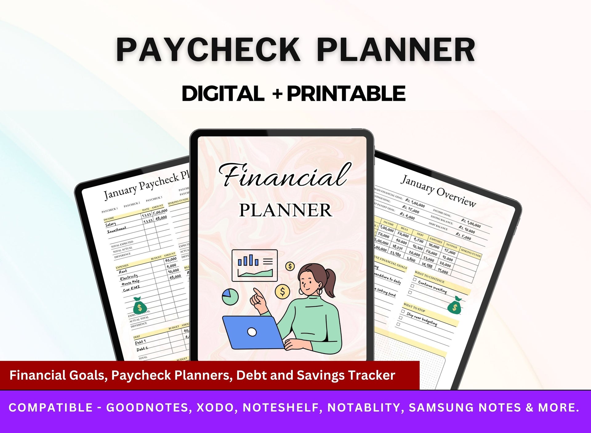 Featured image for paycheck calculator va - Paycheck Budget Planner, Bi Weekly ...