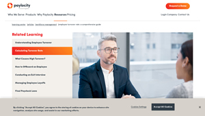 Screenshot of How to Calculate (and Analyze) Employee Turnover Rate - Paylocity