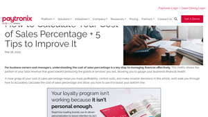 Screenshot of How to Calculate Your Cost of Sales Percentage + 5 Insights