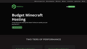 Screenshot of Minecraft Server Hosting | Cheap Budget Provider - PebbleHost