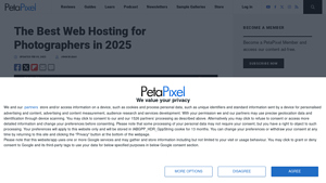 Screenshot of The Best Web Hosting for Photographers in 2025 | PetaPixel
