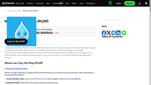 Screenshot of How to Buy SUI Plop (PLOP) Guide - Phemex
