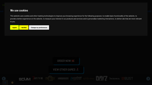 Screenshot of Pingperfect.com: Game Server Hosting and Dedicated Servers for a ...