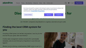 Screenshot of Discover the best CRM software for your business - Pipedrive