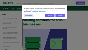 Screenshot of Top 5 Business Email Hosting Picks for SMBs | Pipedrive