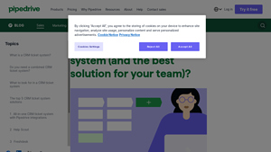 Screenshot of 5 Best CRM Ticket System Solutions | Pipedrive
